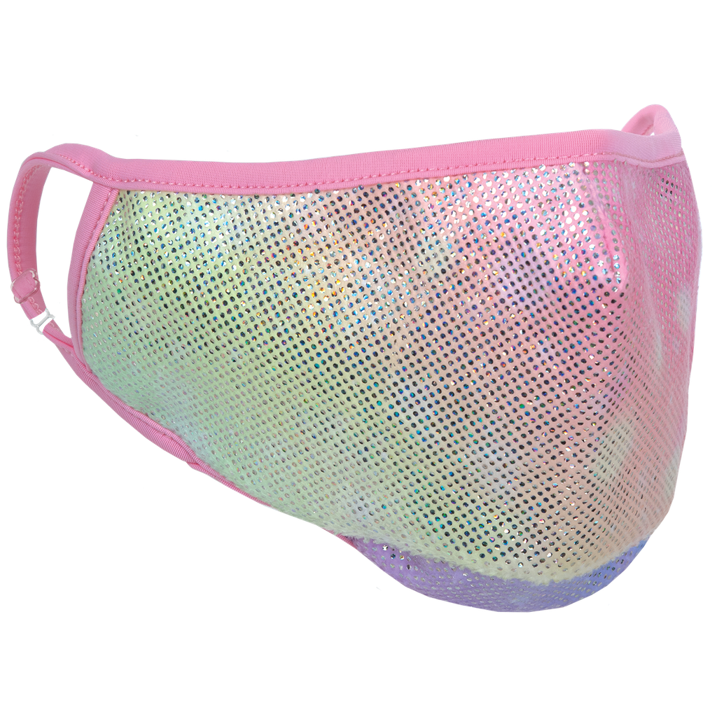 Shimmering Rainbow Foil Face Mask