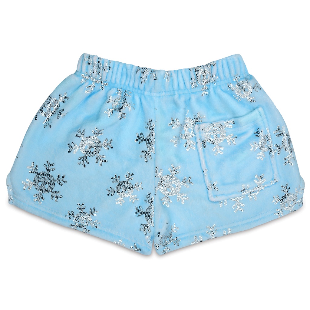 Shimmering Snowflakes Plush Shorts