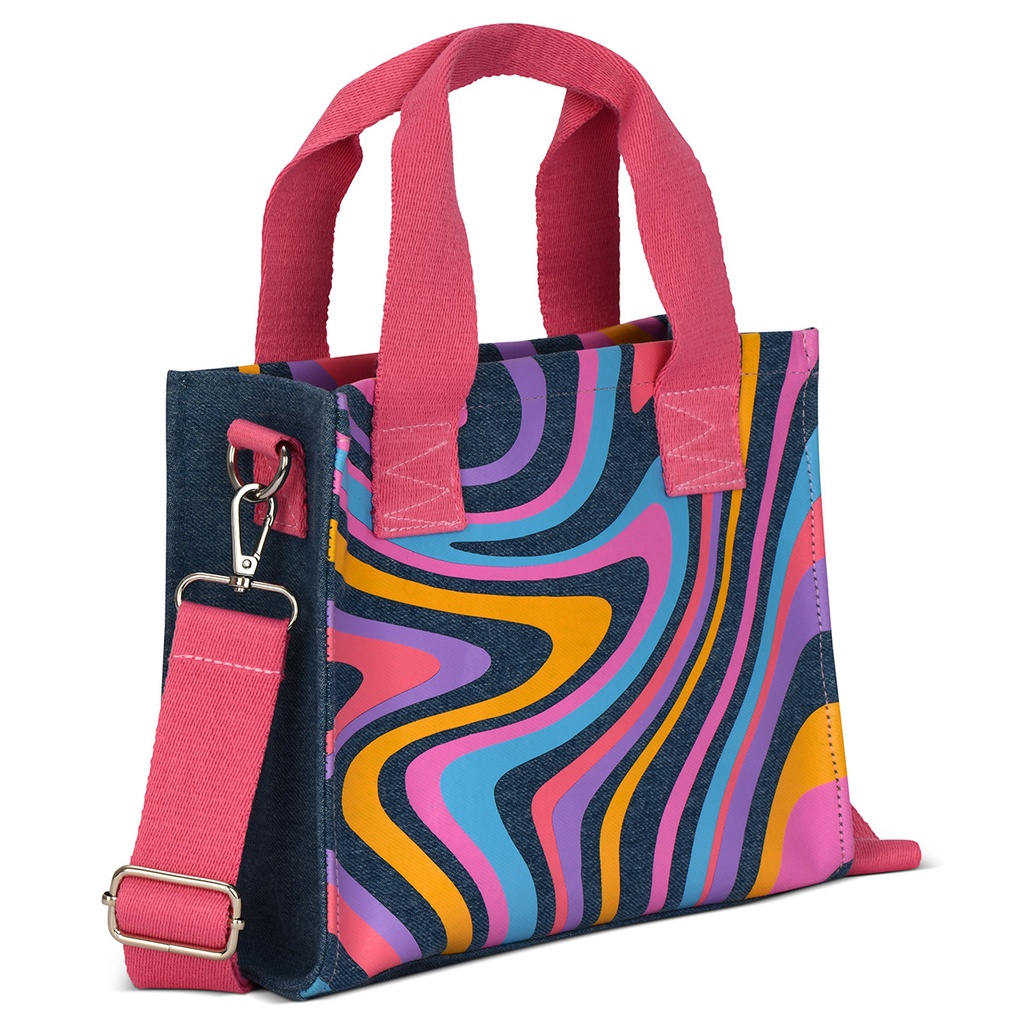 Color Swirl Denim Crossbody