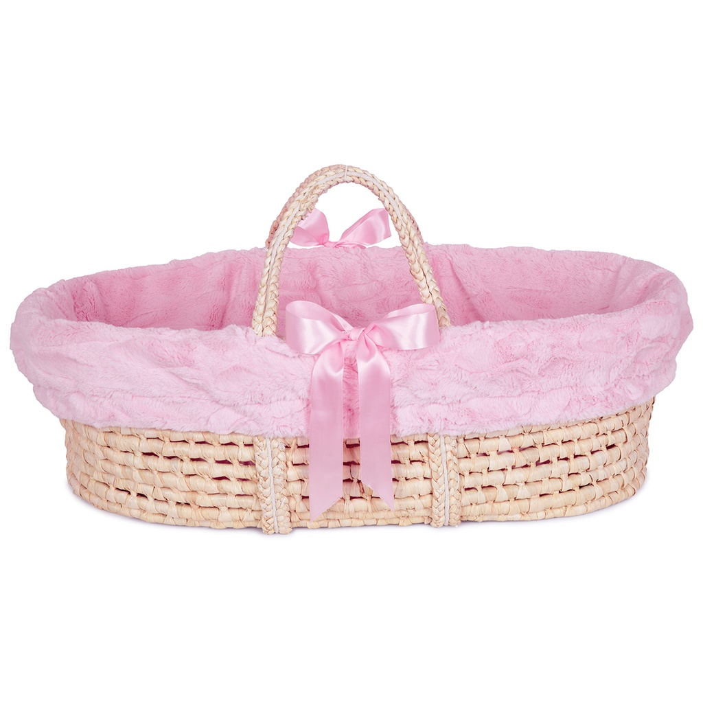 Little Scoops Pink Receiving Blanket & Basket