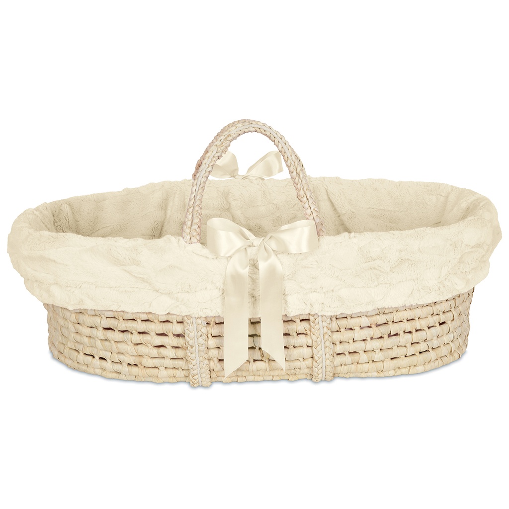 Little Scoops Ivory Receiving Blanket & Basket