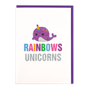Narwhal Rhinestone Decal Greeting Card