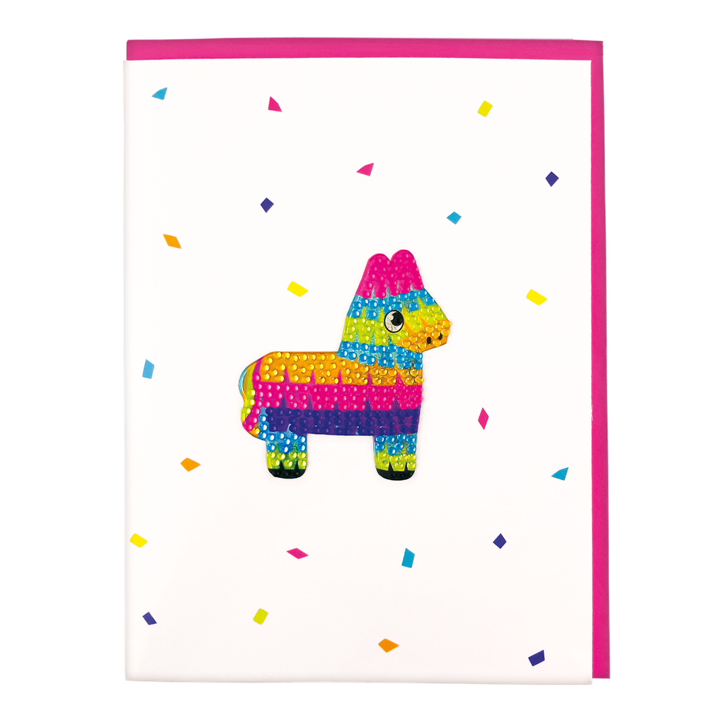 Pinata Rhinestone Decal Greeting Card