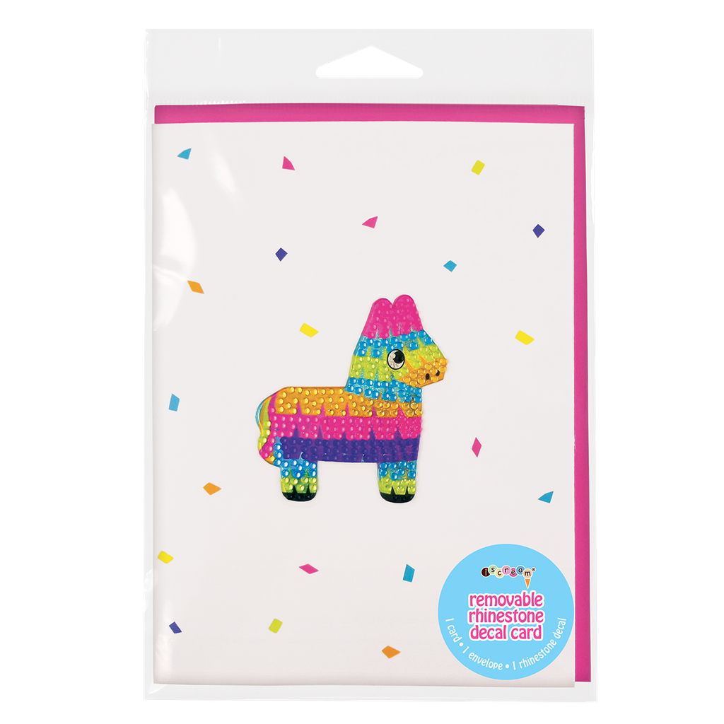 Pinata Rhinestone Decal Greeting Card