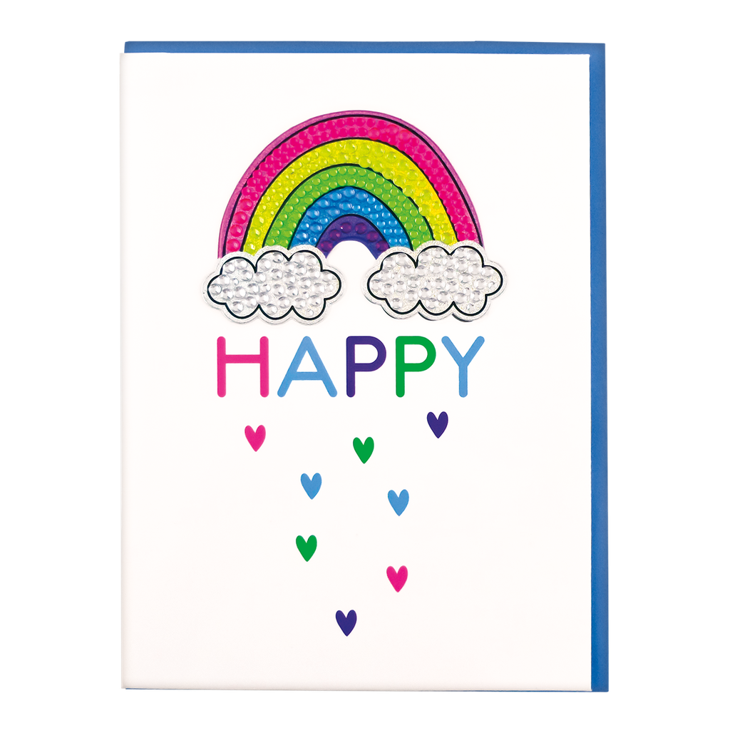 Rainbow Rhinestone Decal Greeting Card
