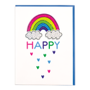 Rainbow Rhinestone Decal Greeting Card