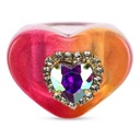 Jewel Heart Ring Set - 4 rings