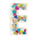 E Initial Confetti Sticker Patch