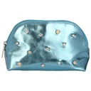 Blue Candy Gem Oval Cosmetic Bag