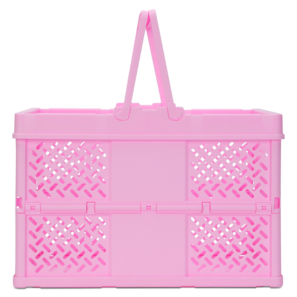 Large Pink Foldable Storage Crate