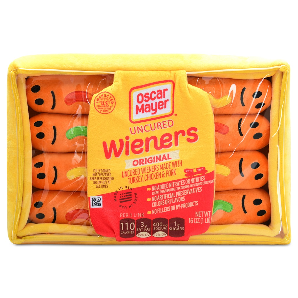 Oscar Mayer Wieners Packaging Plush
