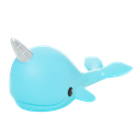 Narwhal Night Light Blue