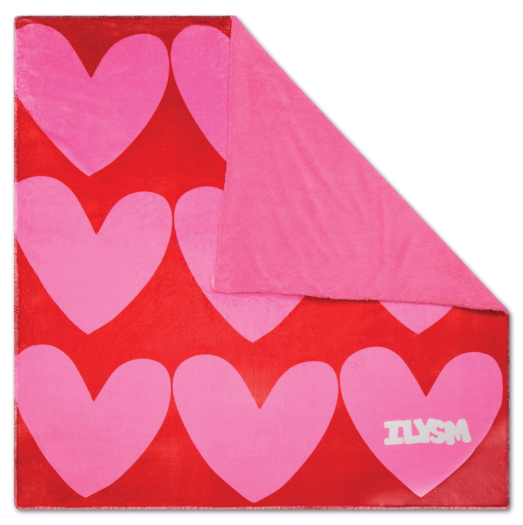 Theme ILYSM Reversible Sherpa Blanket