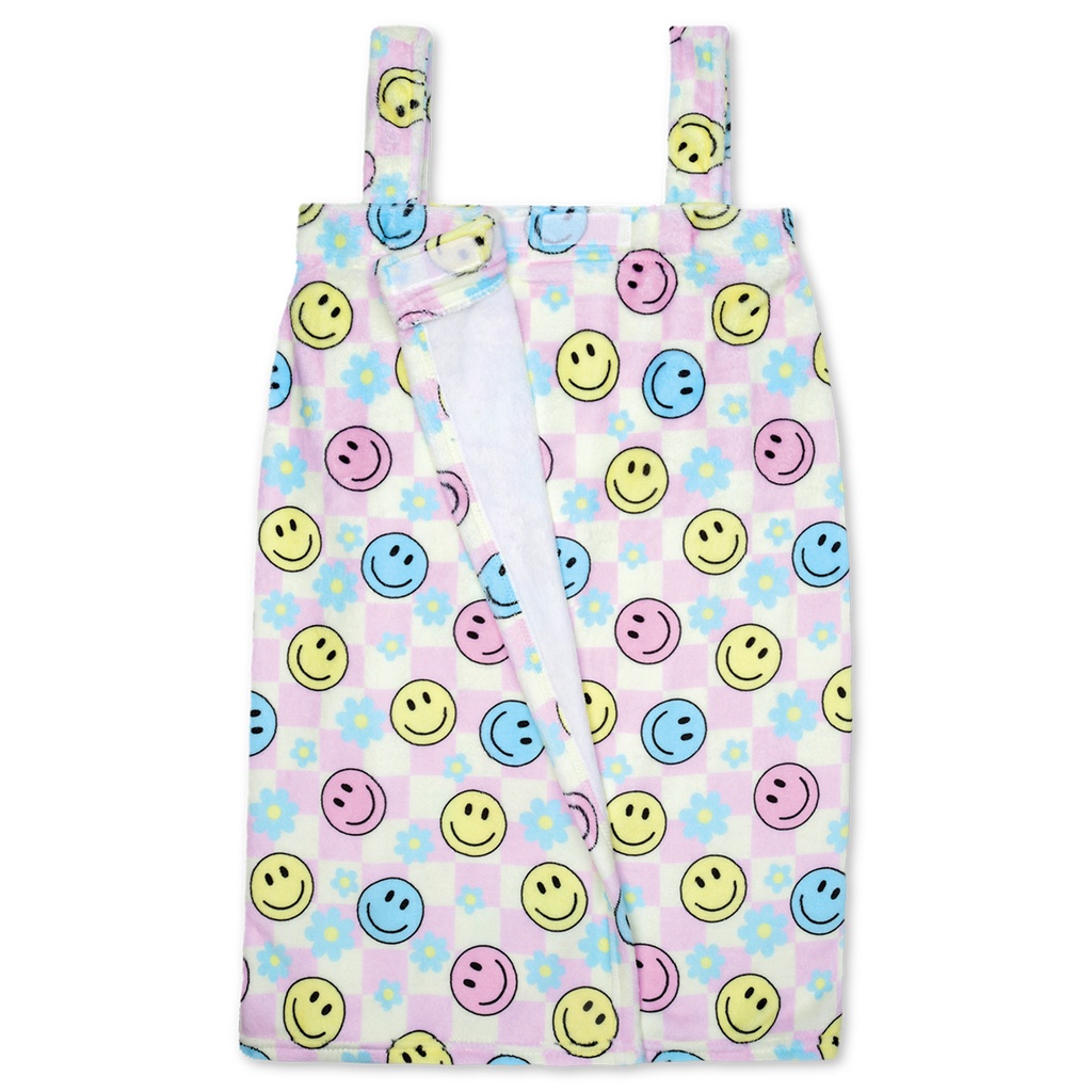 Happy Check Plush Spa Wrap