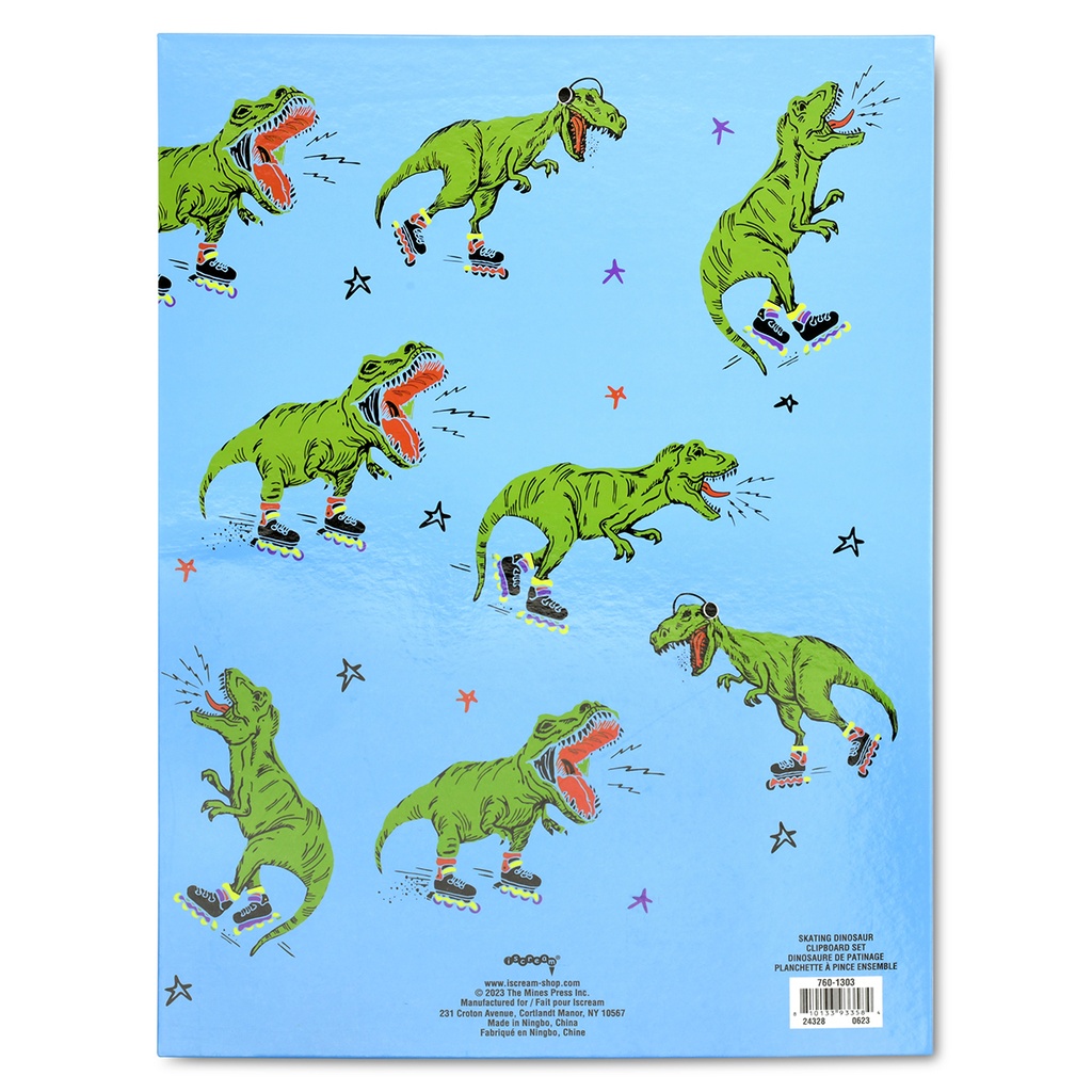 Skating Dinosaurs Clipboard Set