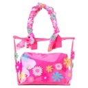 Puffy Flowers Clear Tote Bag 2-Piece Set