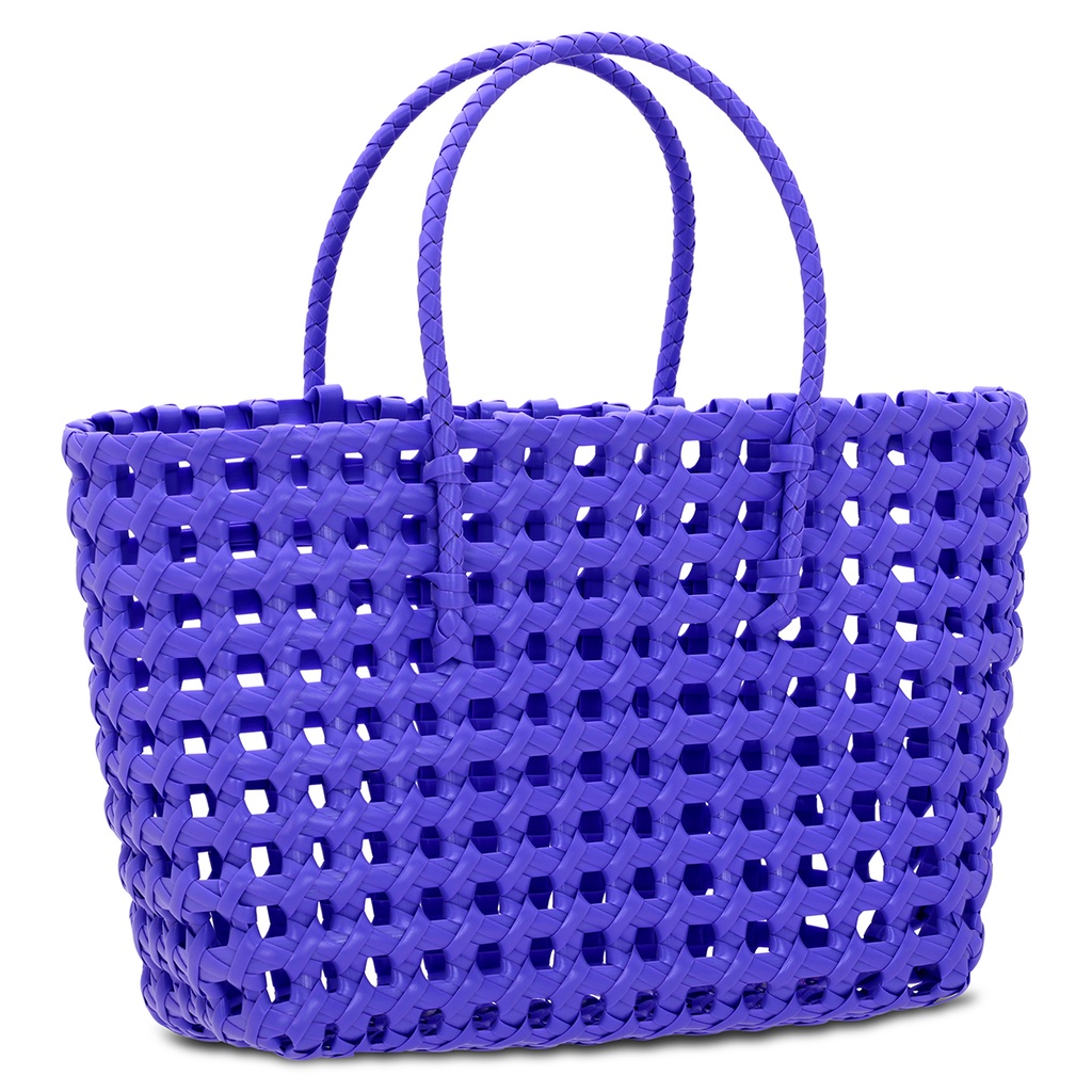 Small Purple Woven Tote - Thumbnail 2