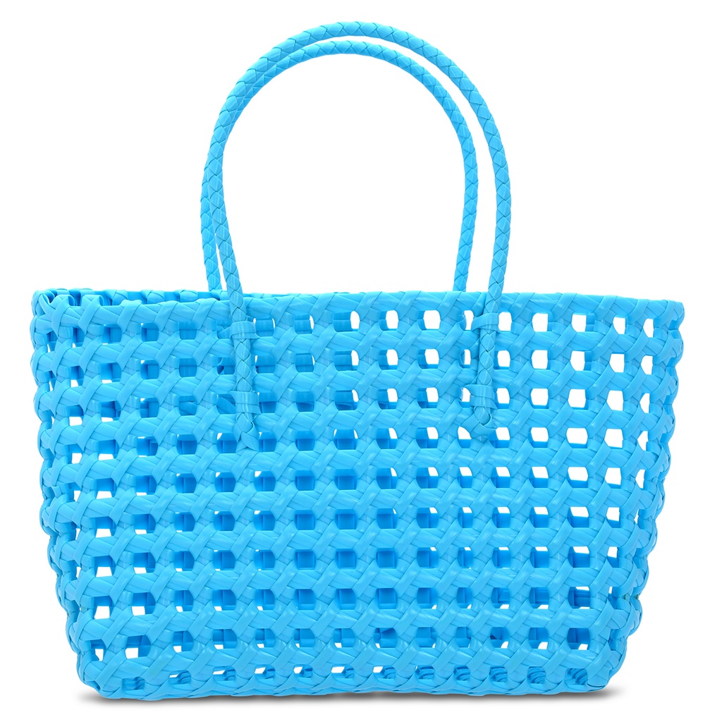 Large Blue Woven Tote