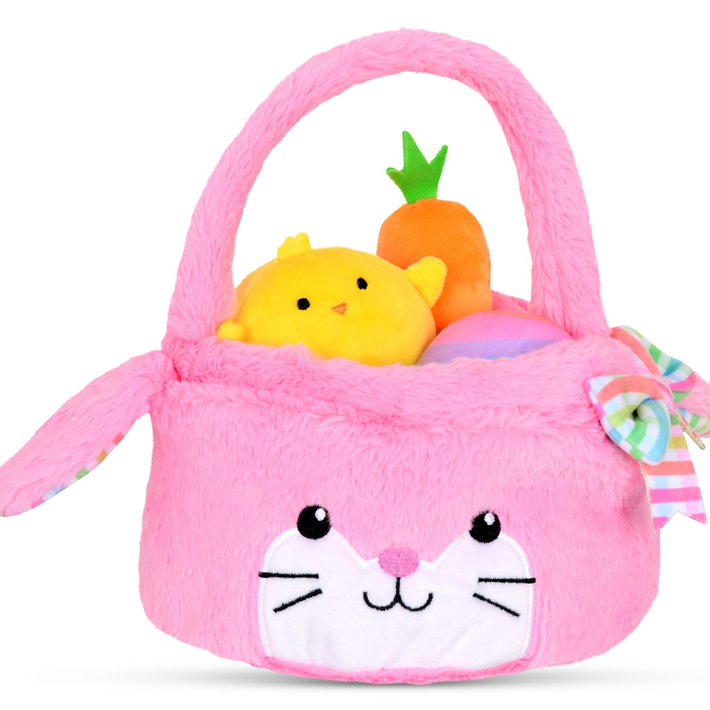 Bunny Basket Plush Set