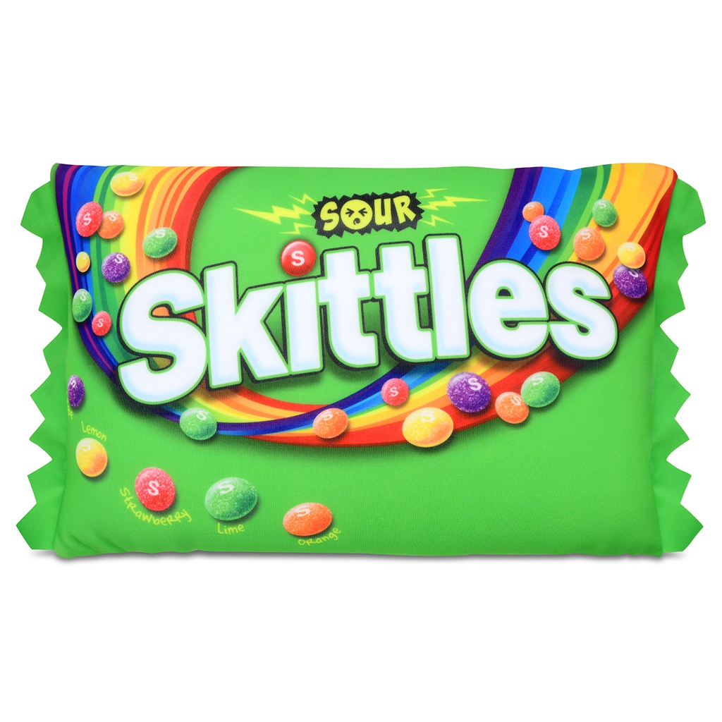 Sour Skittles Candy Microbead Plush