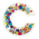 C Initial Confetti Sticker Patch