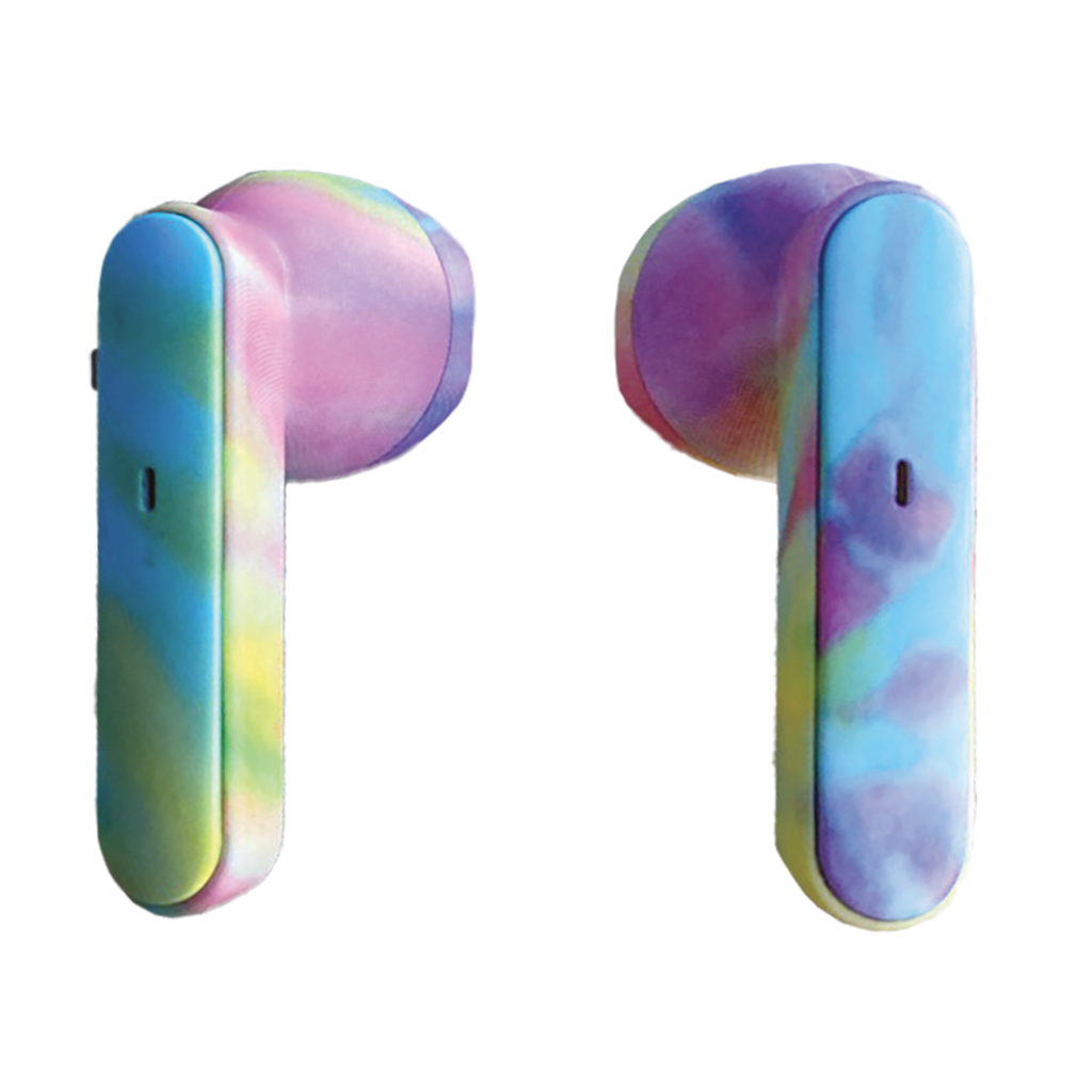 Pastel Tie Dye Compact Earbuds