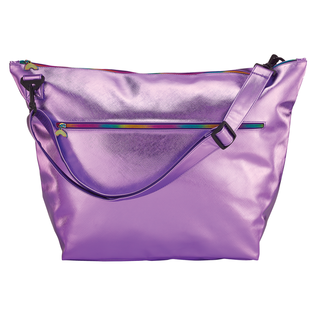 Purple Metallic Weekender Bag
