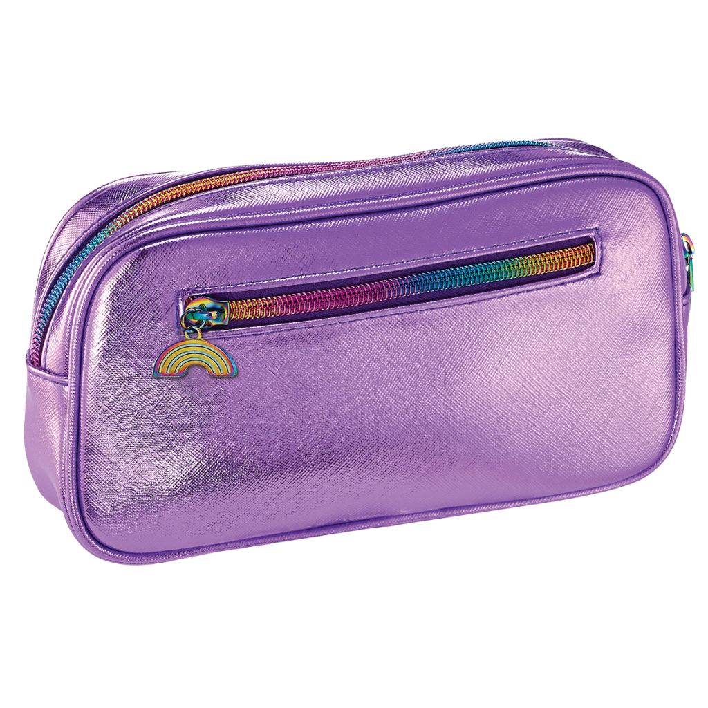 Purple Metallic Small Cosmetic Bag