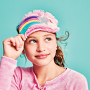 Rainbow Star Furry Eye Mask