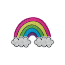 Rainbow and Clouds Rhinestone Decals Small