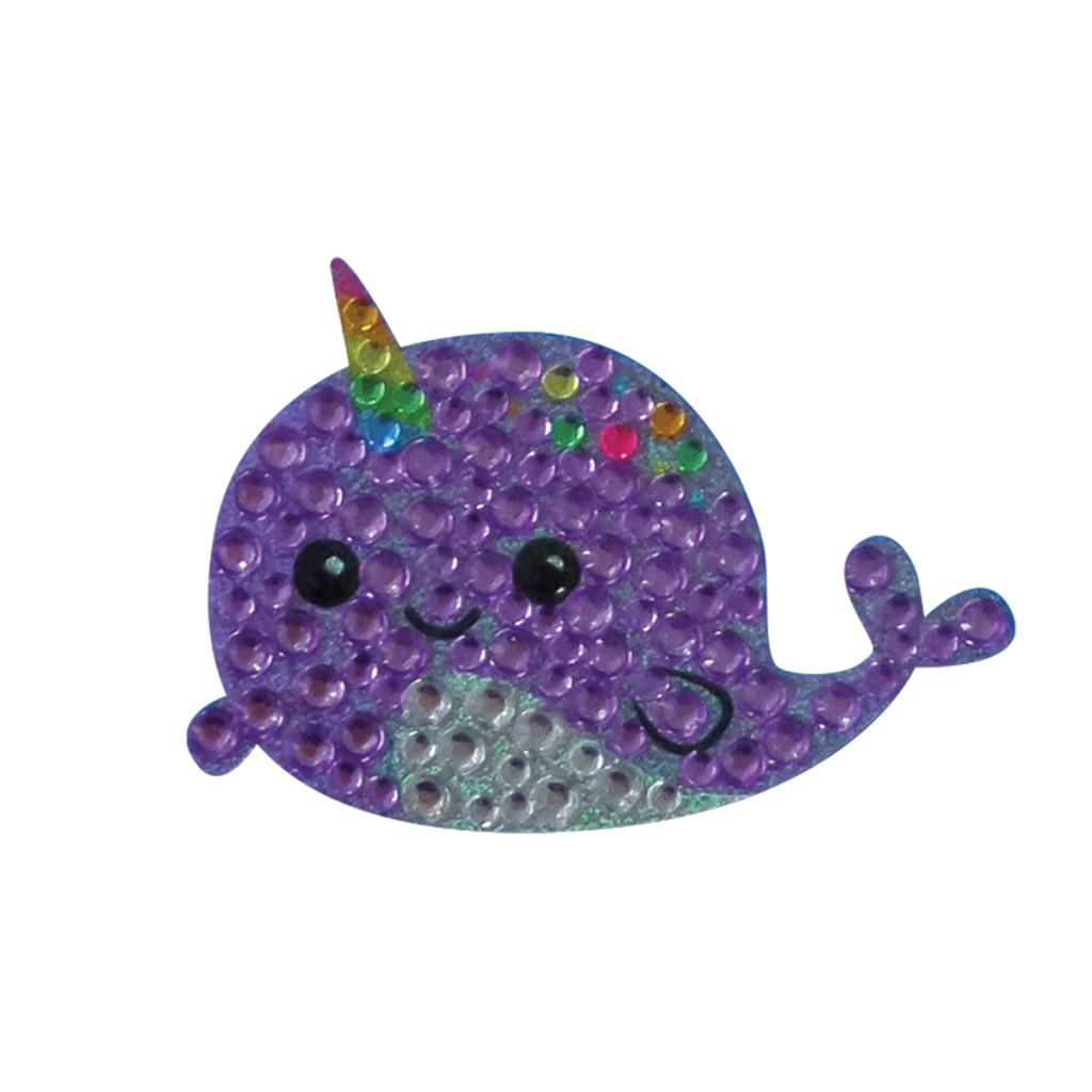 Narwhal Rhinestone Decals Small