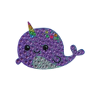 Narwhal Rhinestone Decals Small