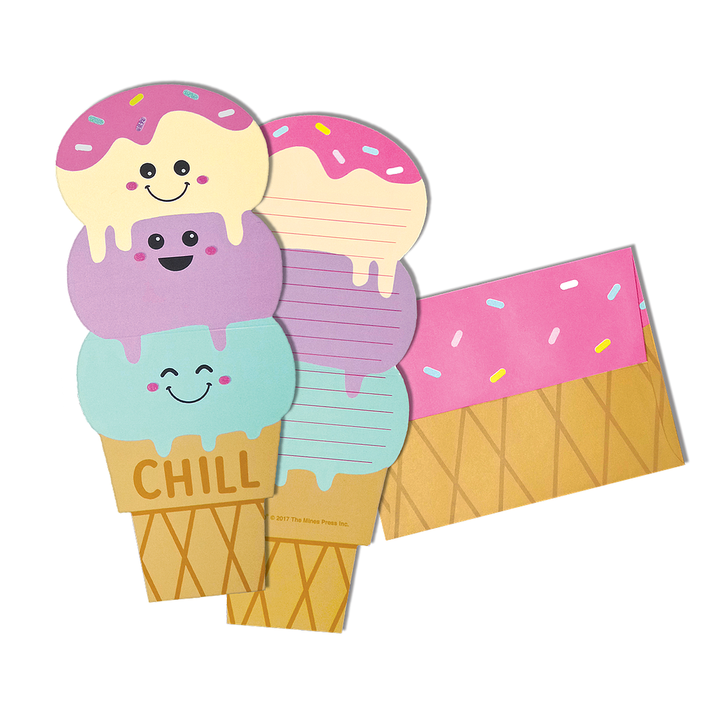 [760-1081] Chill Cone Glitter Notecards