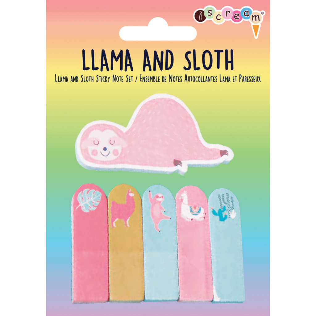 Llama and Sloth Sticky Notes