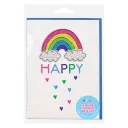 Rainbow Removable Rhinestone Decal Greeting Card