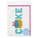 Birthday Cake Removable Rhinestone Decal Greeting Card