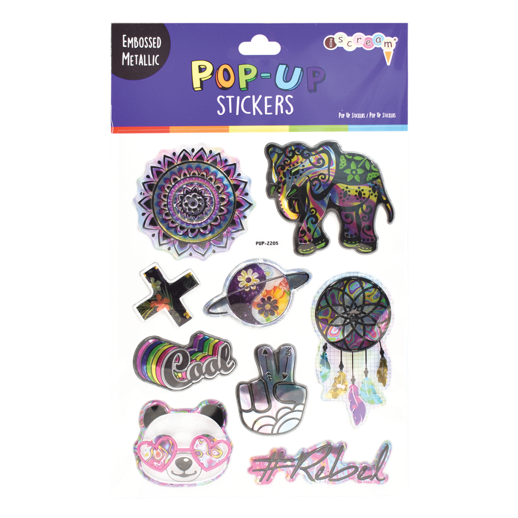 Psychedelic Pop-Up Stickers