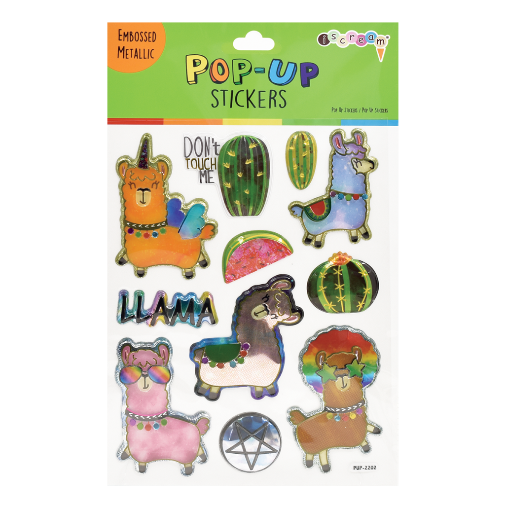 Llamas Pop-Up Stickers