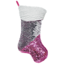 Pink Stocking Reversible Sequin Pillow