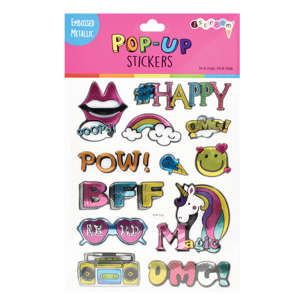 Happy Pop-Up Stickers