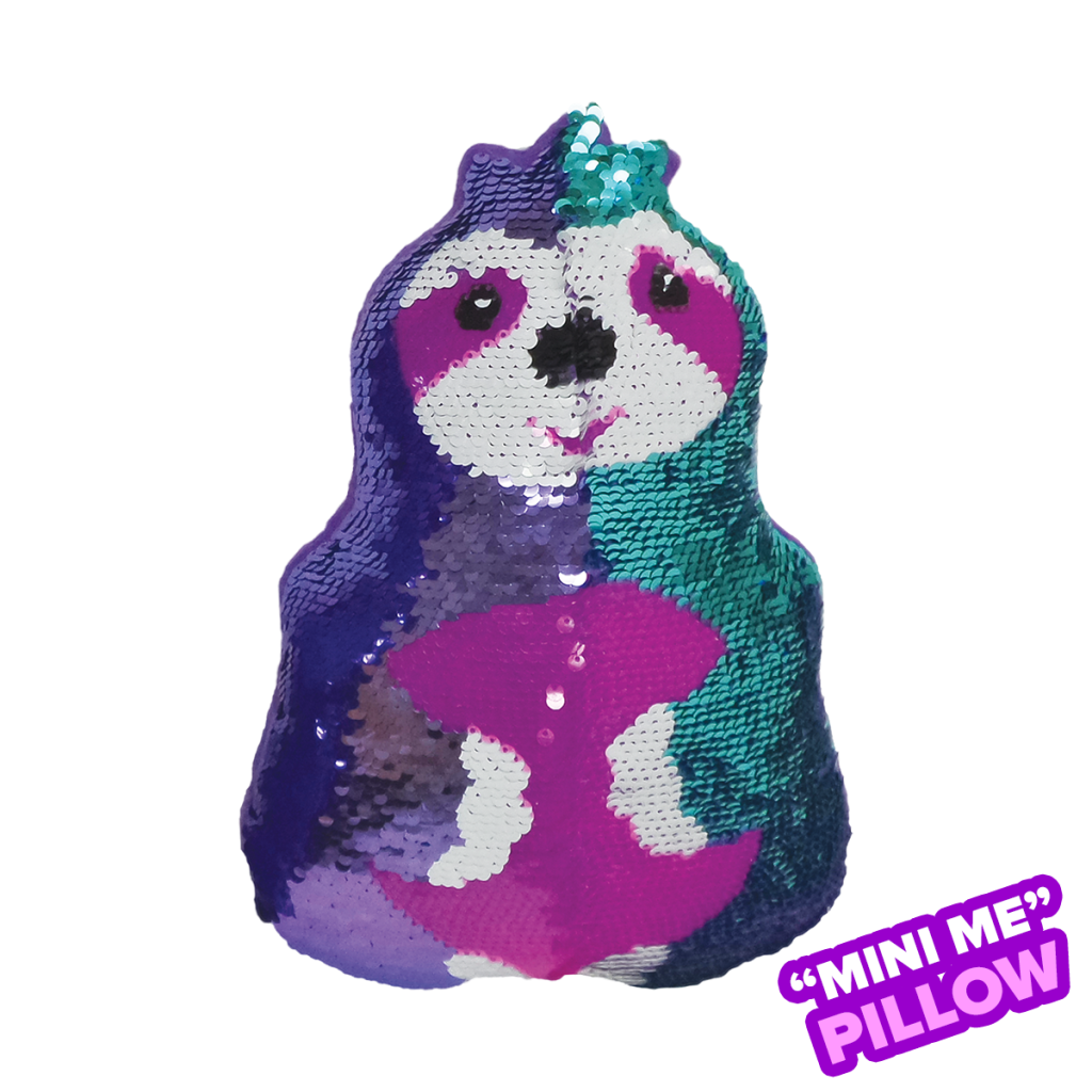 Mini Sloth Reversible Sequin Pillow