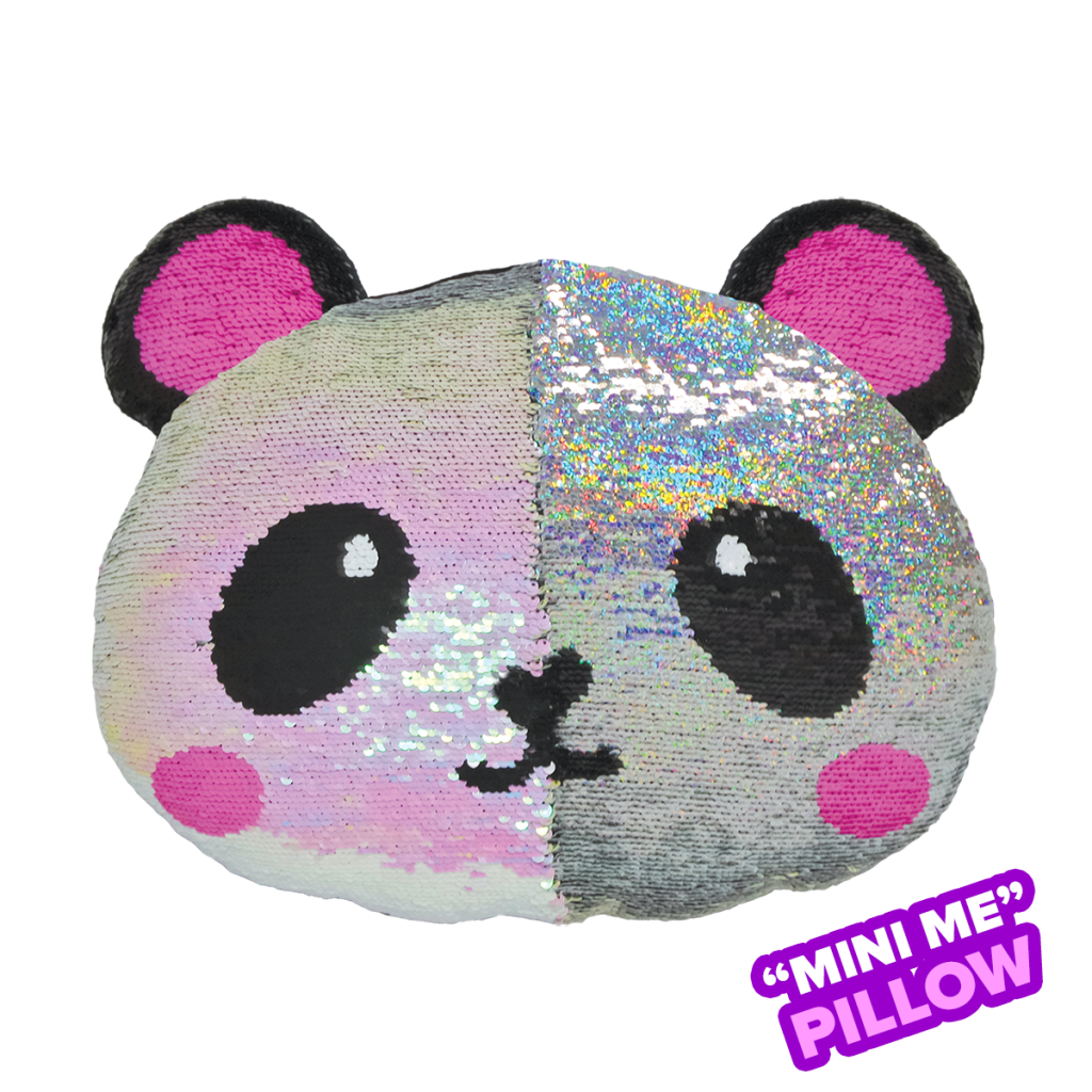 [780-928] Mini Panda Reversible Sequin Pillow