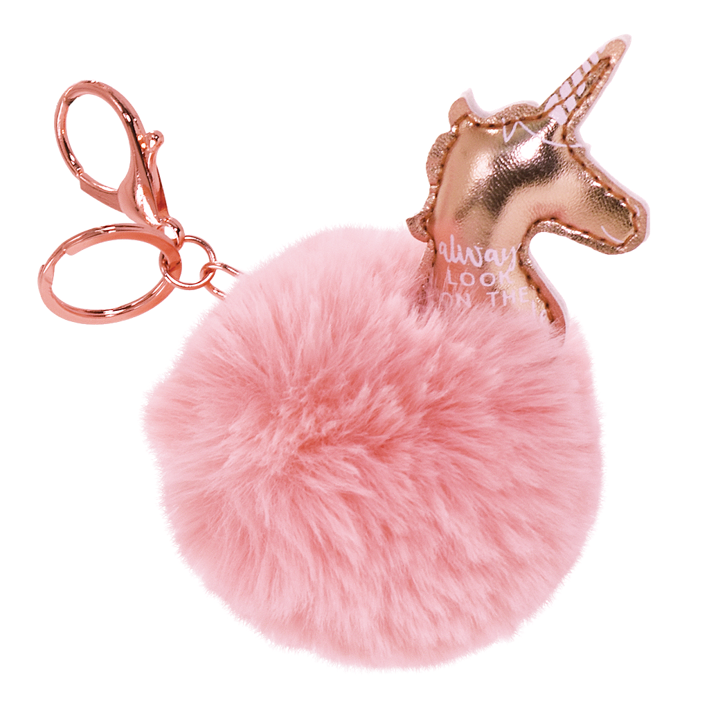 [860-546] Metallic Unicorn Pom-Pom Clip