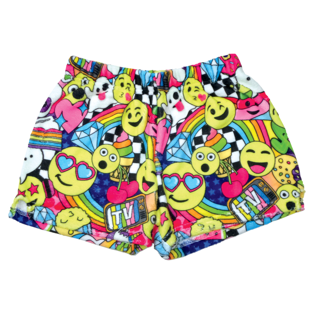 Emoji Party Plush Shorts