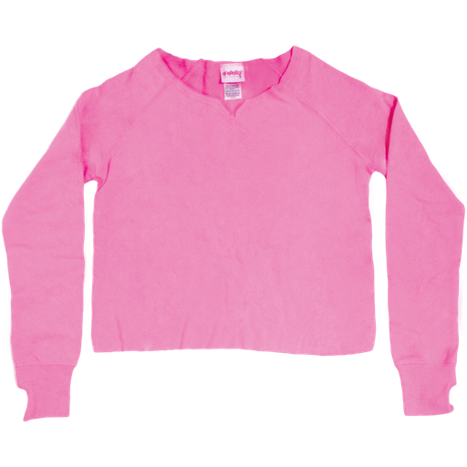Pink Cut-Off Sweatshirt