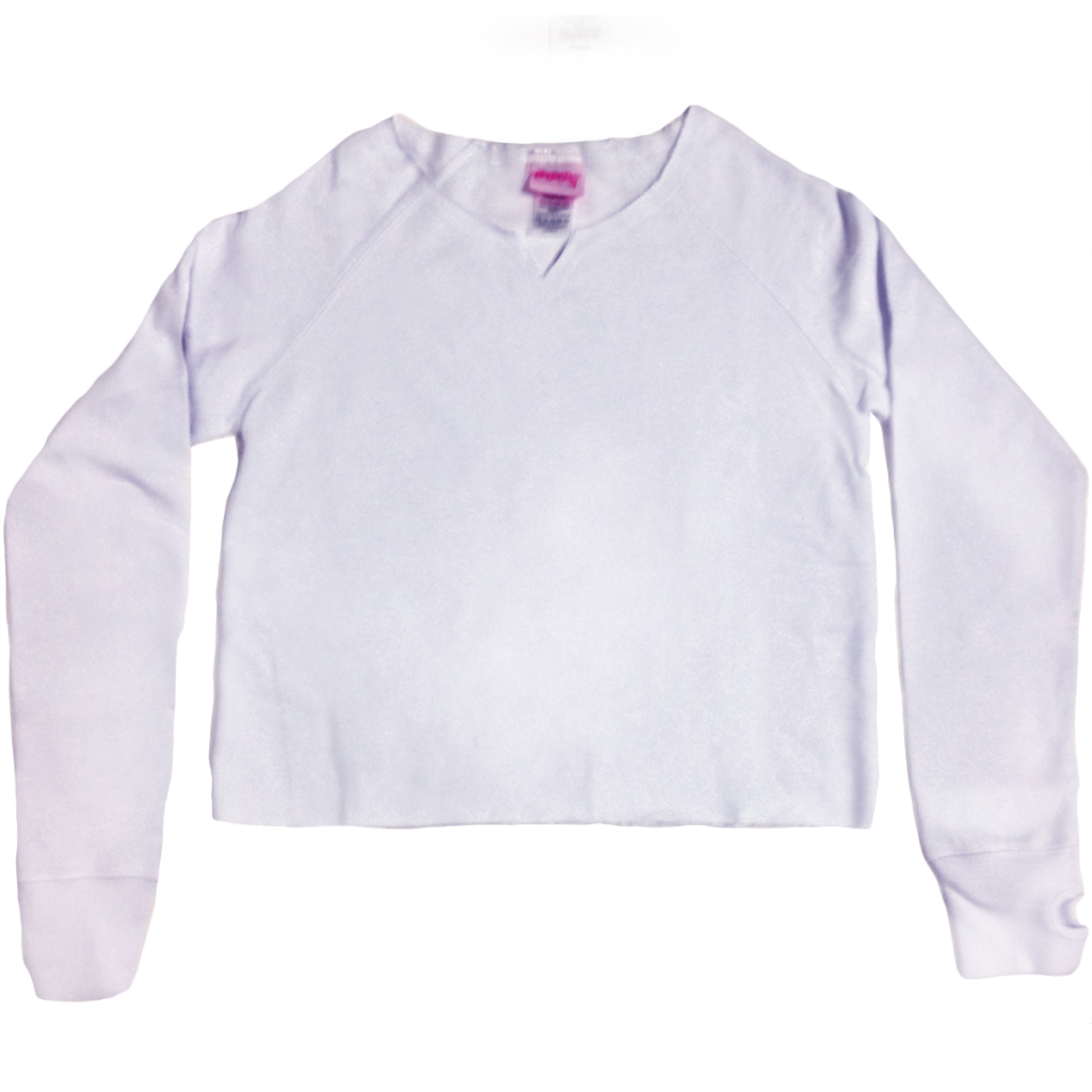White Cut-Off Sweatshirt
