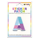 A Initial Color Block Sticker Patch