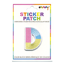 D Initial Color Block Sticker Patch