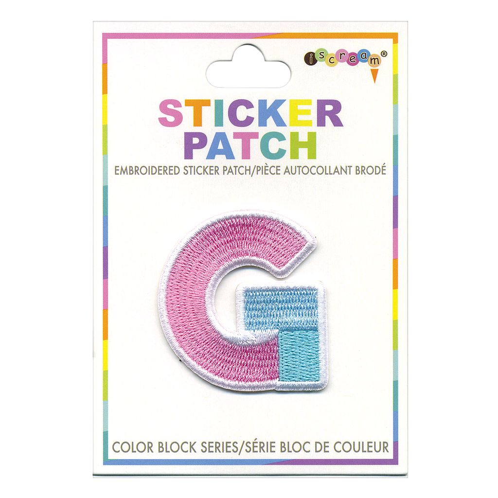 G Initial Color Block Sticker Patch