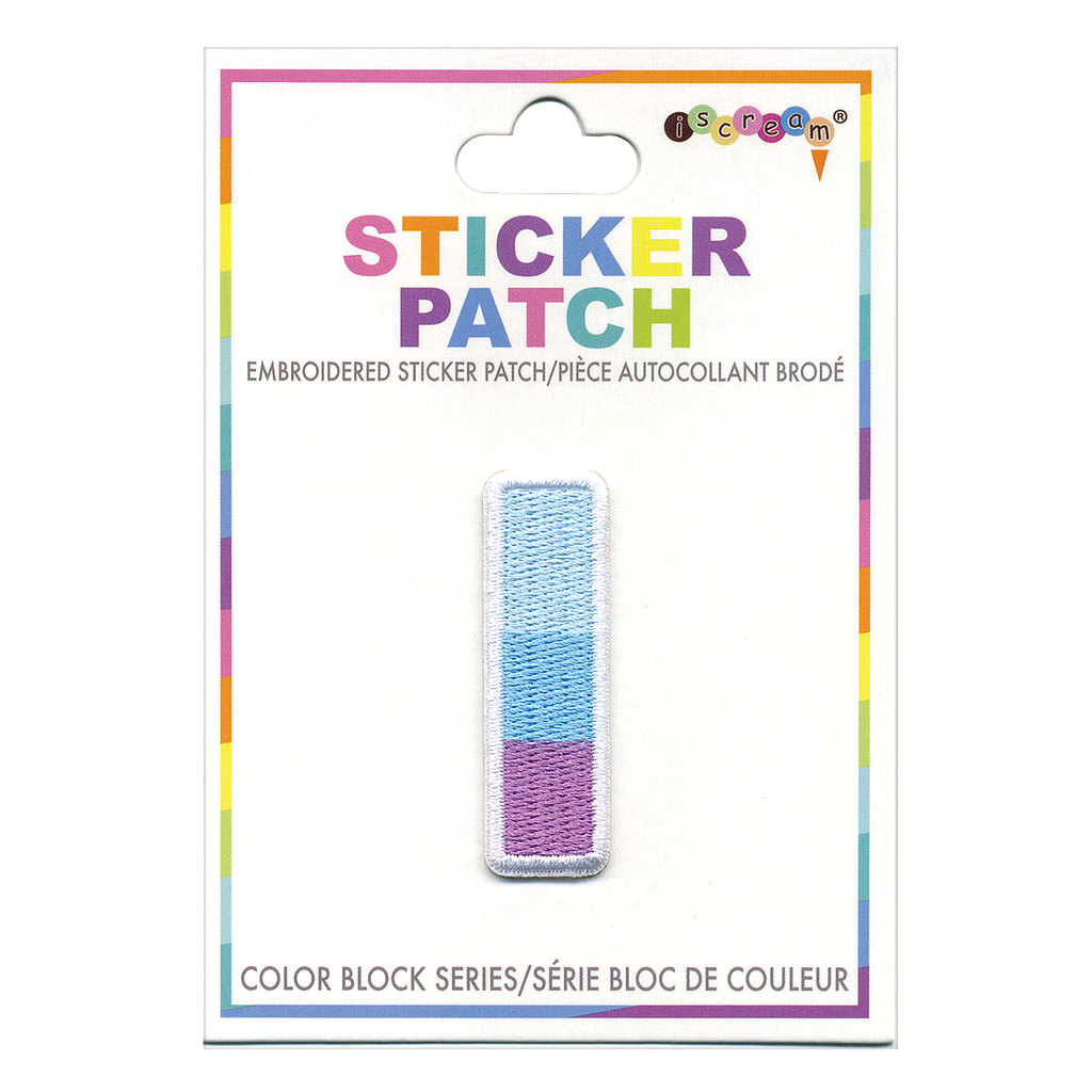 I Initial Color Block Sticker Patch
